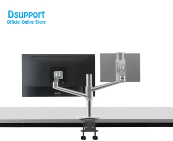 Alumiinium Kõrgus Reguleeritav Töölaua Dual Arm 17-32 tolline Monitor Omanik+10-17 tolline Laptop Stand OL-3T Full Motion Mount Arm
