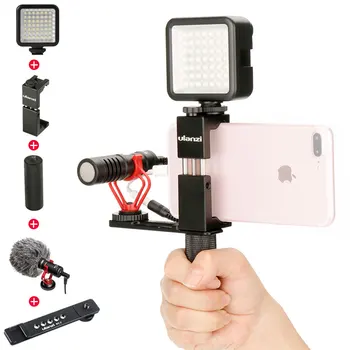 Alumiinium Telefon Video Vlogging Kit Tasku Rig Külma Kinga Mount Vertikaalse Pildistamise jaoks iPhone 6/6s/Plus/5 Samsung Xiaomi