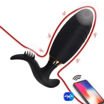 Anal Plug Vibraator Telefoni App Kontrolli Bluetooth Butt Plug Eesnäärme Massager Naiste Tupe Massager Dildos Erootilise Sugu Mänguasjad Meestele