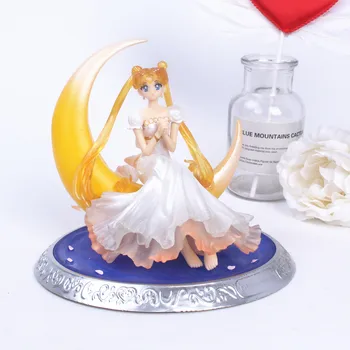 Anime Super Sailor Moon nukud Usagi Tsukino PVC Tegevus Joonis Tiivad Kook Teenetemärgi Kogumise Mudeli Mänguasja Nukk T30