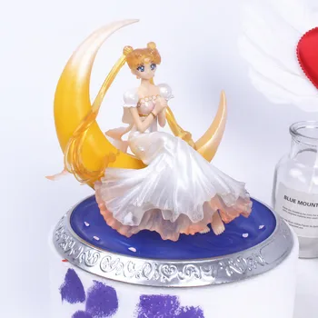 Anime Super Sailor Moon nukud Usagi Tsukino PVC Tegevus Joonis Tiivad Kook Teenetemärgi Kogumise Mudeli Mänguasja Nukk T30