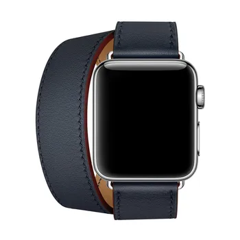 Apple Seeria 4 Uusim Office Bänd Kahekordne Tour Watchbands Tõeline Nahast Rihm Apple Vaata 1 2 3 herm Randme Käevõru