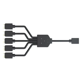 ARGB 1 kuni 5 3PIN 5V Paindlik Ventilaatori Adapter RGB Kaabel Arvuti korpus, Liides Splitter Tarvikud MSI