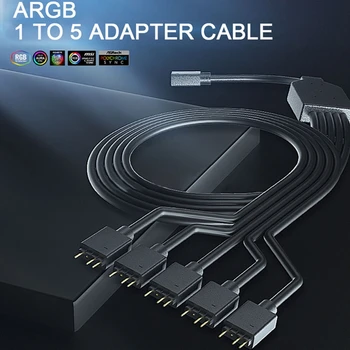 ARGB 1 kuni 5 3PIN 5V Paindlik Ventilaatori Adapter RGB Kaabel Arvuti korpus, Liides Splitter Tarvikud MSI