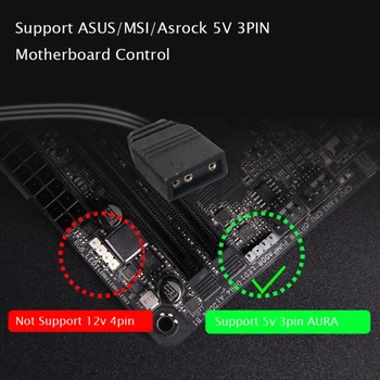 ARGB 5V 3 Pin pikendusjuhe AURA MSI Emaplaadi Splitter Adapter 5V Halos
