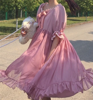Armas Pits Ruffle Disain Niši Kõrge Vöökoht goth lolita victoria kleit gooti kleit renessanss tee poole haldjas kleit