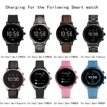 Asendamine Magnet laadimisdoki Smart Watch Laadija Fossiilsete Gen 4 5 Sporti Vaadata, USB Kaabel, Hoidik, 2018 Versioon Smartwatch