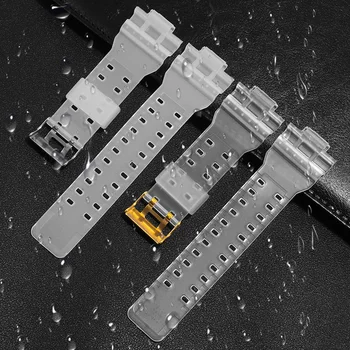 Asendamine Rihma G ŠOKK GA GD 120 110 100 Pehme Silikoon on Läbipaistev Watchband Spetsiaalne liides Kummist Juhul Meeste Käevõru