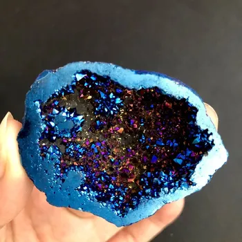 Aura avärav geode mineraal kristall kvarts naturaalne kivi tervendav vääriskivide kodu kaunistamiseks