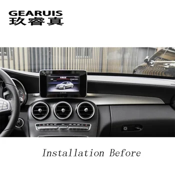 Auto Disain Carbon fiber Center Console Õhu väljalaskeava Armatuurlaud Hõlmab Kleepsud Mercedes Benz C-Klassi W205 GLC X253 Tarvikud