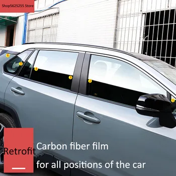 Auto Kleebis Toyota RAV4 RAV-4 2020 2021 Center Samba Film süsinikkiust Muster B Samba Katte Välisilme Kaunistamiseks