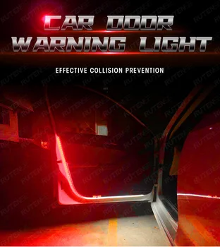 Auto LED dekoratiivne Ukse Avamisel Hoiatus Tuled Ribadeks Teretulnud Decor Lamp Anti Tagaosa Kokkupõrge Ohutuse Universal Car Light 12V