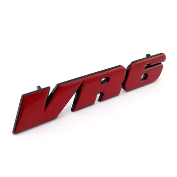 Auto Logo, 3D Kleebis Punane VR6 Auto Kleebised Ees Grill, Kleebised MK3 Iluvõre Auto Logo VW Golf, Corrado Jetta Passat Auto Vidin