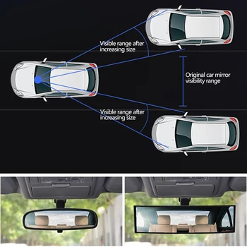 Auto Salongi Peegel Auto Peegel Universaalne Rearview Mirror Ohutuse Laialdaselt Nurk Sinine Pinnaga Välispeegel Tarvikud