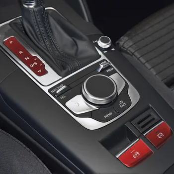 Auto Stiil Center Console Käigukangi Elektrooniline Käsipidur Nööbid, Litrid Kaunistamiseks Kleebis Sisekujundus Audi A3 8V 2013-2018 LHD