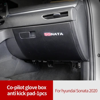 Auto Uks Anti Kick Pad Kaitse äärest Film Protector Kleebised süsinikkiust Nahast Anti kick Pad Hyundai Sonata 2020