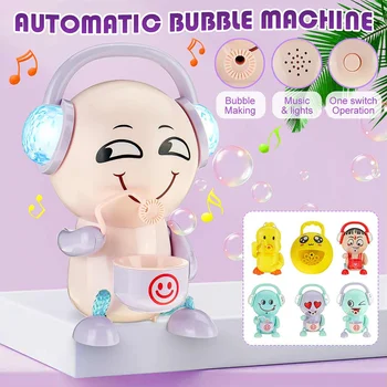 Automaatne Bubble Machine Music Kerge Elektriline Mull Tegija Baby Kids Outdoor Ujumine Vann Seep Mullitajat Vee Mänguasi Armas