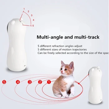 Automaatne Kass LED Laser Mänguasjad Interaktiivne Smart Kiusasid Pet Naljakas Pihuarvutite Mänguasi Mitme Nurga alt Kass treeningust Lõbus Mänguasi