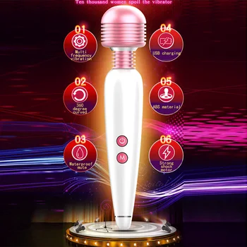 AV Vibraator Tiss Clit Vibratsiooni Massager-USB-Laadimine G-spot Masturbatsioon Võimsus Vibraator Täiskasvanud Sugu Mänguasi Naistele Sex Shop