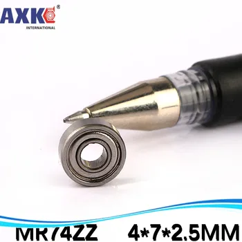AXK Factory direct müük SMR74 Z SMR74ZZ L-740ZZ 4*7*2.5 mm Kääbus roostevabast terasest laager materjal 440C 10tk/palju