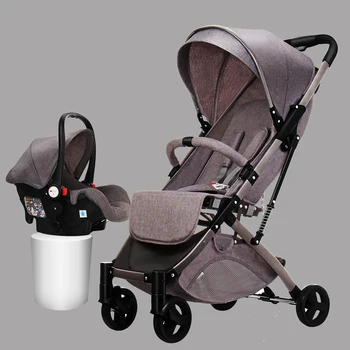 Baby jalutuskäru multi-funktsiooni saab istuda lamav kõrge maastiku jalutuskäru kerge kokkupandav vastsündinud lapse baby jalutuskäru