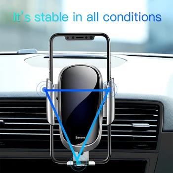 Baseus Auto Telefoni Omaniku Raskuse Mount Omanik iPhone X XS 11 8 Plus Samsung s9 s8 Seista Õhu Väljalaskeava Telefoni Omanik