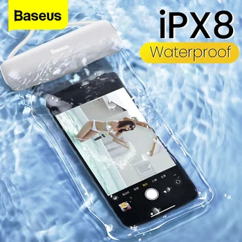 Baseus Veekindel Telefon Case For iPhone 11 Pro Max Ujuda kott Kott Juhul ipx8-ga-Universaalne Kate Samsung S20 Drift Surfamine, Sukeldumine