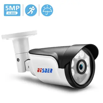 BESDER H. 265 IP-POE Turvalisus Kaamera Bullet Väljas Veekindel videovalve Kaamerad H. 265 Võrgustiku Algatusel 5MP Kaamera 3MP 2MP