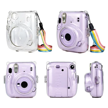 Besegad Kaasaskantav Crystal Kaamera Puhul kaetakse õlarihm Läbipaistev Fuji Fujifilm Instax Kaamera Mini 11 Tarvikud