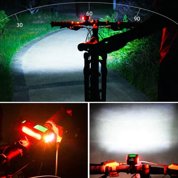 Bike Valgus Front USB Laetav Mägipiirkondade teeosa, Jalgrattasõidu Ohutus Commuter Bike Vilkur