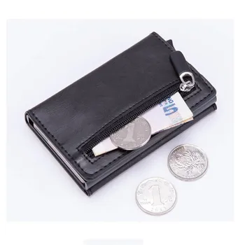 BISI GORO Magnetiline Sulgemise Krediitkaardi Omanik Smart RFID Blokeerimine Kaart Rahakoti Vintage Nahast Raha Kotti Coin Rahakotid Lukuga
