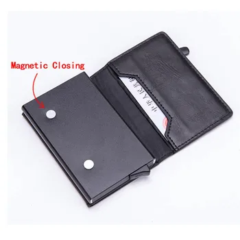 BISI GORO Magnetiline Sulgemise Krediitkaardi Omanik Smart RFID Blokeerimine Kaart Rahakoti Vintage Nahast Raha Kotti Coin Rahakotid Lukuga