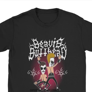 Black Metal Beavis Buttheads Naljakas Heavy Metal 90-ndate Cartoon T-Särgid Meestele Vana Muusika Tee Särk Sügisel Dressipluus