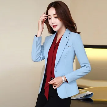 Bleiserid Naiste Elukutse Slim-fit Täkiline Elegantne Naiste Office Lady Küps Üksikasjalikud korea Stiilis Lühike Mõõdus Ühe Karavan