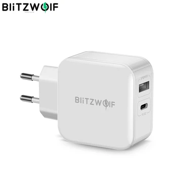 BlitzWolf 30W Tüüp-C, Telefon PD Laadija QC3.0+2.4 Dual-USB-kiirlaadija EU Pistik Adapteriga Toide iPhone 12 Mini Pro Max