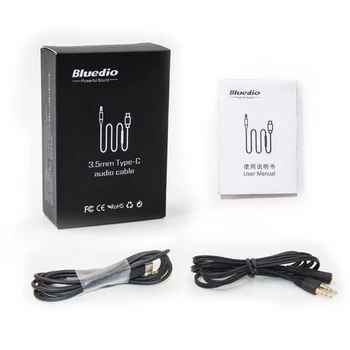 Bluedio Audio cable Type-c-3,5 mm Bluedio T7 T7+ T6S T5 V2 TM TMS ühe tasuta Y Splitter Kaabel arvuti
