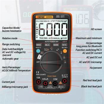 Bluetooth-Digitaalne Multimeeter Traadita RMS Manual/Auto Tugev Sitkus Kaasaskantavad Elektrilised Vahemikus Voltmeeter Ammeter
