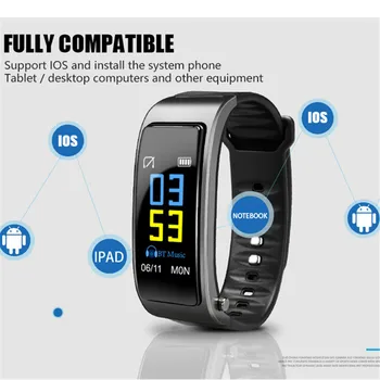Bluetooth-Y3 Värv Peakomplekt Rääkida Smart bänd Käevõru südame löögisageduse monitor Sport Smart Watch Passometer Fitness Tracker Käepael