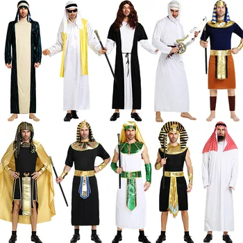 BOHOWAII Halloweeni Kostüümides Naised Mehed Vana-Egiptuse Mees Saudi Araabia Abaya Moslemi Kleit Ropa Hombre Riided