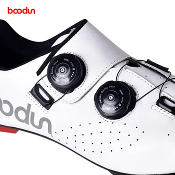Boodun 2020 uue jalgrattaga kingad nahast ülikerge süsinikkiust road bike kingad non-slip kulumine-vastupidav professionaalne lukk kingad