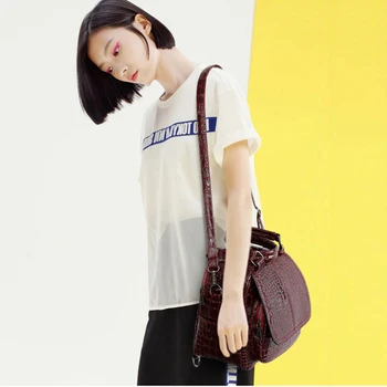 Brändi luksus krokodill muster pakett 2019 uus daamid multifunktsionaalne kott õlal Messenger bag mood mini