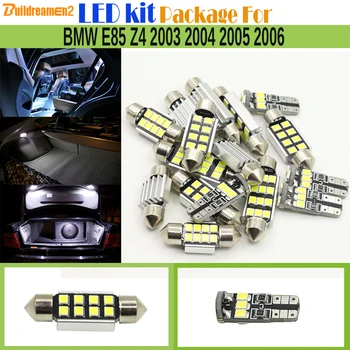 Buildreamen2 Auto Ei Vea LED Komplekt, Pakendis Valge 2835 SMD Salongi LED Pirn Dome Kaart numbrimärk Valgus BMW E85 Z4 2003-2006
