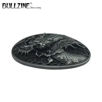Bullzine hulgi-3D dragon kauboi teksad kingitus metalli sulam pandla koos tina lõpeta FP-03695for 4cm laius snap vöö