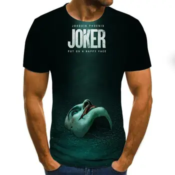 Camiseta de payaso de gran oferta, camisetas de moda con estampado 3D-de cara de Joker para hombre y mujer, talla XXS-6XL