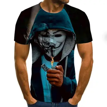 Camiseta de payaso de gran oferta, camisetas de moda con estampado 3D-de cara de Joker para hombre y mujer, talla XXS-6XL