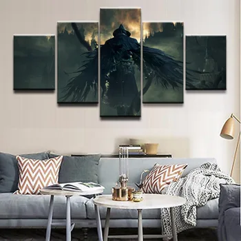 Canvas Poster Seina Art Home Decor Raames 5 tk Mäng Bloodborne Plakat Maalid elutuba HD Pildid Modulaarne Pildid