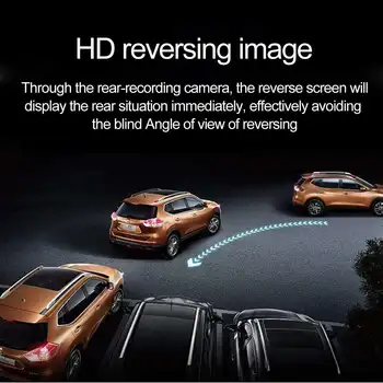 Car DVR Kaamera, 4,3-tolline Full HD 1080P Auto Andmeid Diktofoni Rearview Mirror Kriips Digitaalne videosalvesti Dual Lens Videokaamera