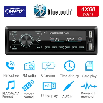 Car Stereo-Radio 1 Din Täielikult Puutetundlik Ekraan, Bluetooth Käed-Vaba FM-Vastuvõtja, MP3-Mängija Tugi Rool Kontrolli AUX/USB