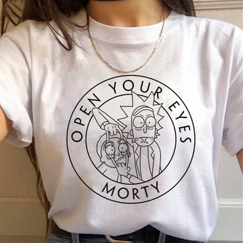Cartoon rick ja morty T-Särk Naiste T-särk 90s Graafiline Tshirt Mood Top Tees Naiste Vaba aja veetmise tähemärki mood harajuku