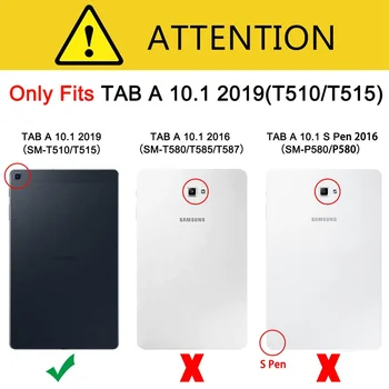 Case for Samsung Galaxy Tab 10.1 2019 SM-T510 SM-T515 T510 T515 Lapsed Ohutu värvi kontrasti Silikoon tablett protective case